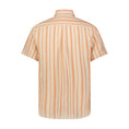 Load image into Gallery viewer, Orange with Beige Striped Short Sleeve Shirt
