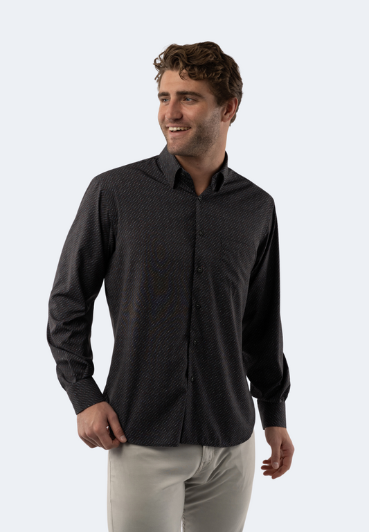 Black Multicolor Stripes Shirt
