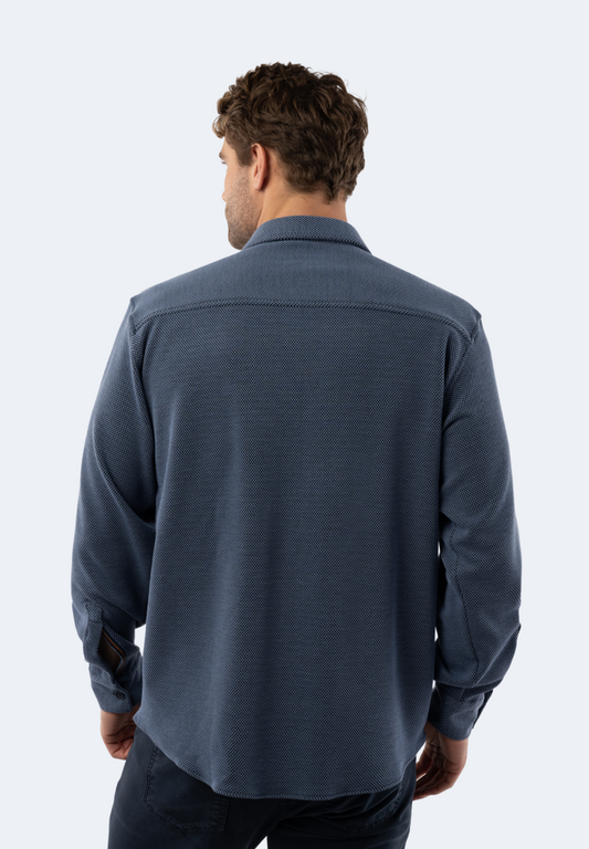 Indigo Stripes Knit Shirt