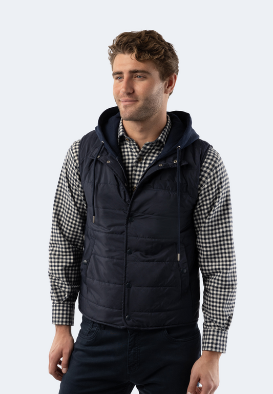 Navy Hooded Vest