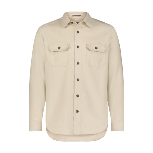 Cream Brushed Twill Shacket