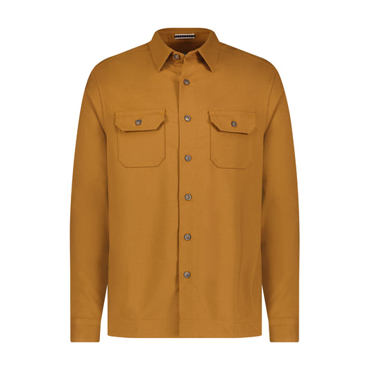 Tobacco Brushed Twill Shacket