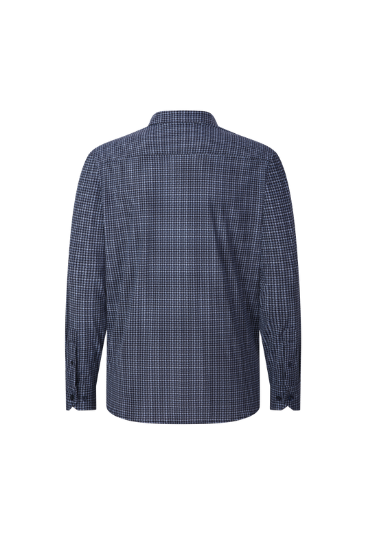 Indigo Pattern Performance Sport Shirt