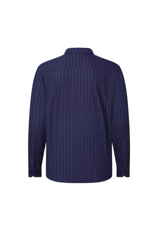 Navy Check Performance Sport Shirt