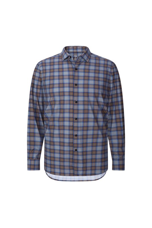 Windowpane Plaid Performance Sport Shirt