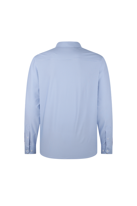 Blue Striped Performance Dress Shirt