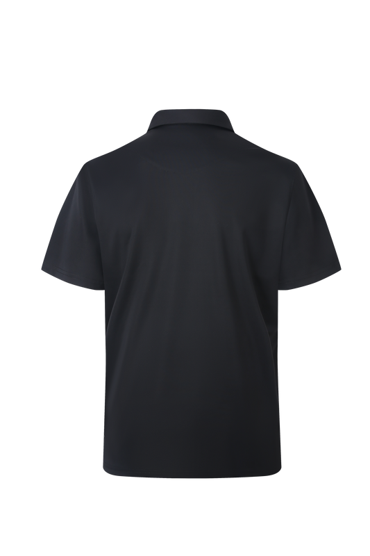 Black Solid Performance Polo