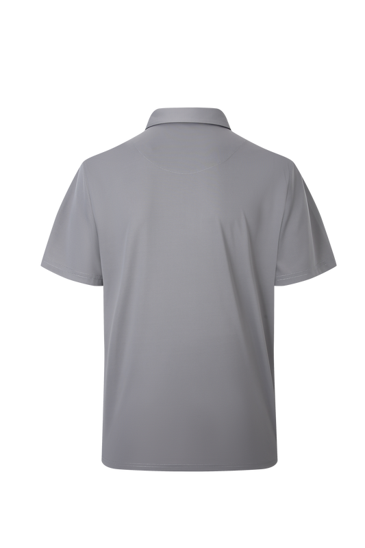 Grey Solid Performance Polo