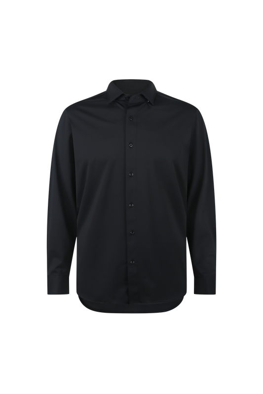 Black Solid Performance Dress Shirt