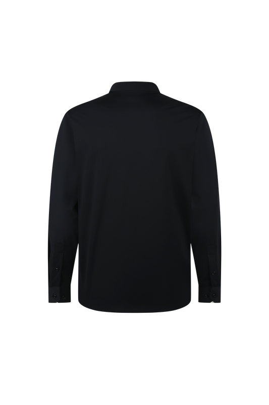 Black Solid Performance Dress Shirt