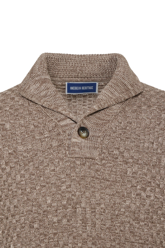 Vizon Shawl Collar Knit Sweater