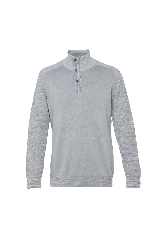 Light Grey Raglan Quarter Zip Sweater