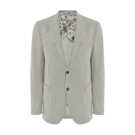 Lite Grey Seersucker Blazer