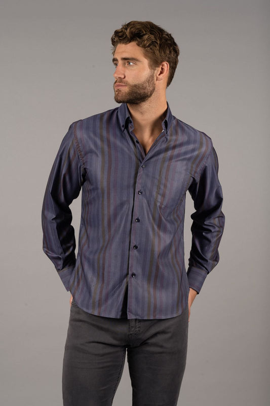 Navy Striped Shirt