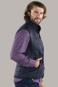 Load image into Gallery viewer, Full Zip Navy Quilted Vest
