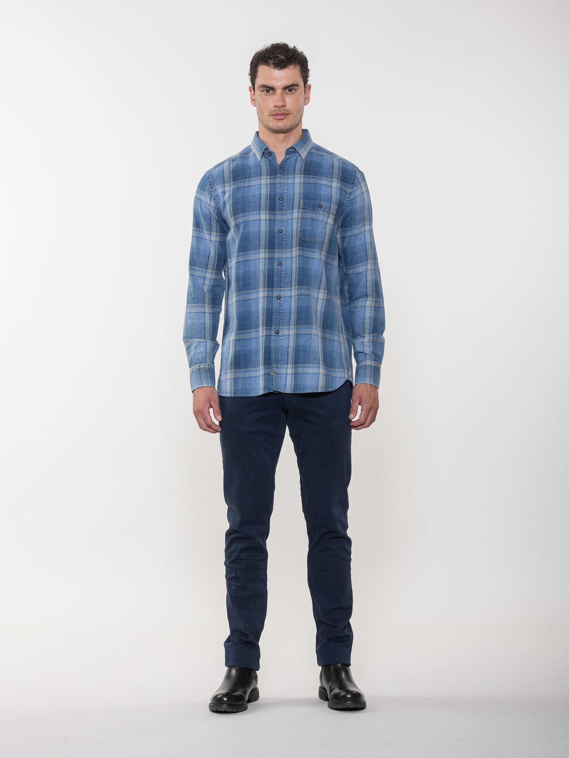 Plaid Denim Shirt