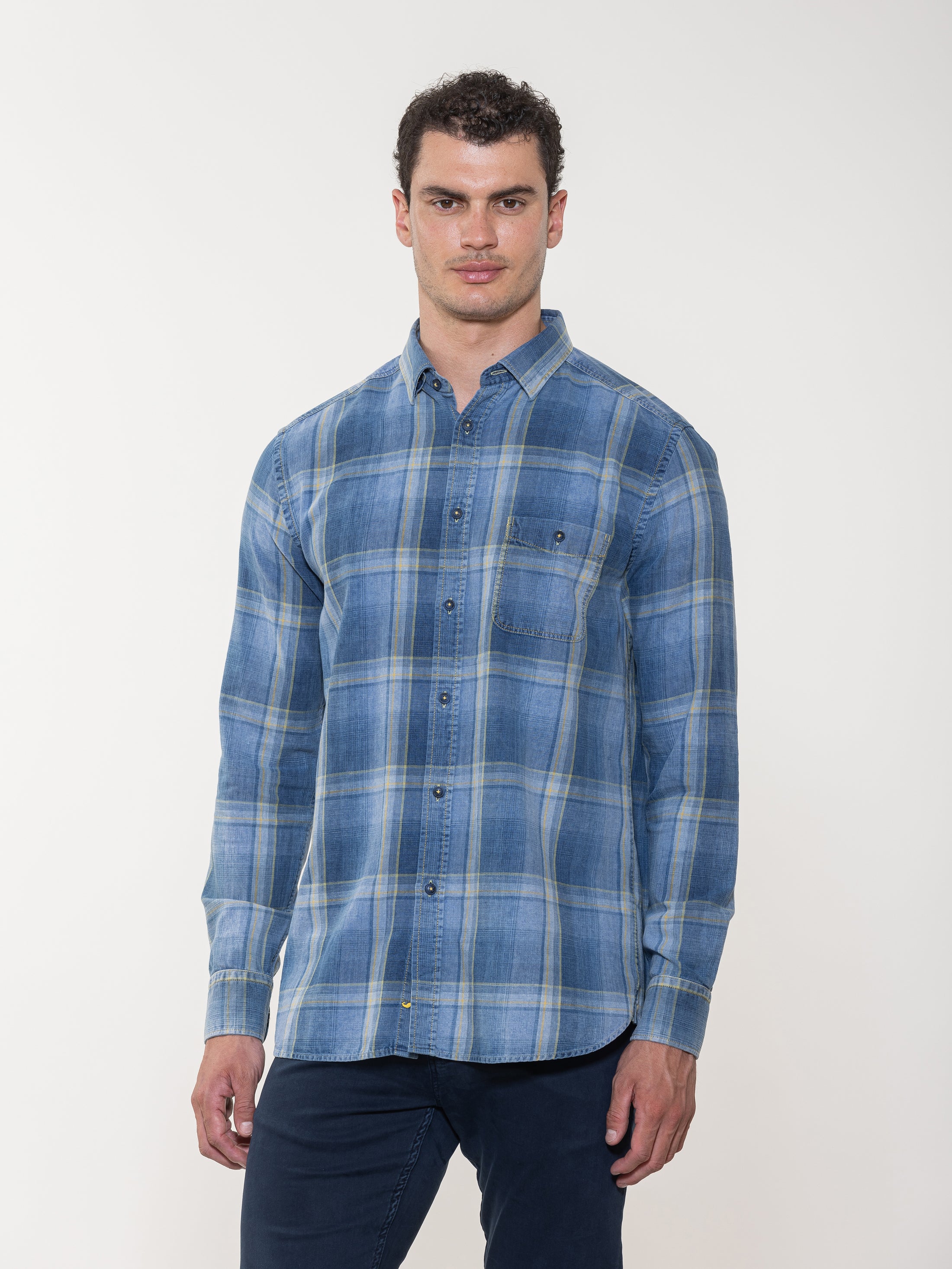 Plaid Denim Shirt