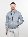 Load image into Gallery viewer, Reversible Glen Plaid Baseball Jacket
