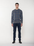 Load image into Gallery viewer, Crew Neck Jacquard Grid Sweater
