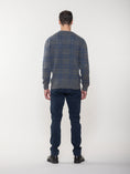 Load image into Gallery viewer, Crew Neck Jacquard Grid Sweater
