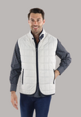 Load image into Gallery viewer, Full Zip Beige Quilted Vest
