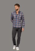 Load image into Gallery viewer, Navy Multi Plaid Shirt
