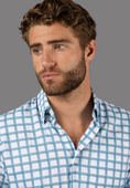 Load image into Gallery viewer, Dark Teal and White Plaid Shirt
