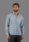Load image into Gallery viewer, Multi Blue Triangles Shirt
