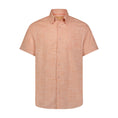 Load image into Gallery viewer, Peach and White Heather Short Sleeve Woven Weave Shirt
