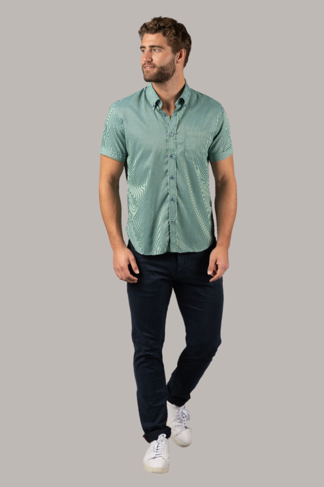 Green & Navy Check