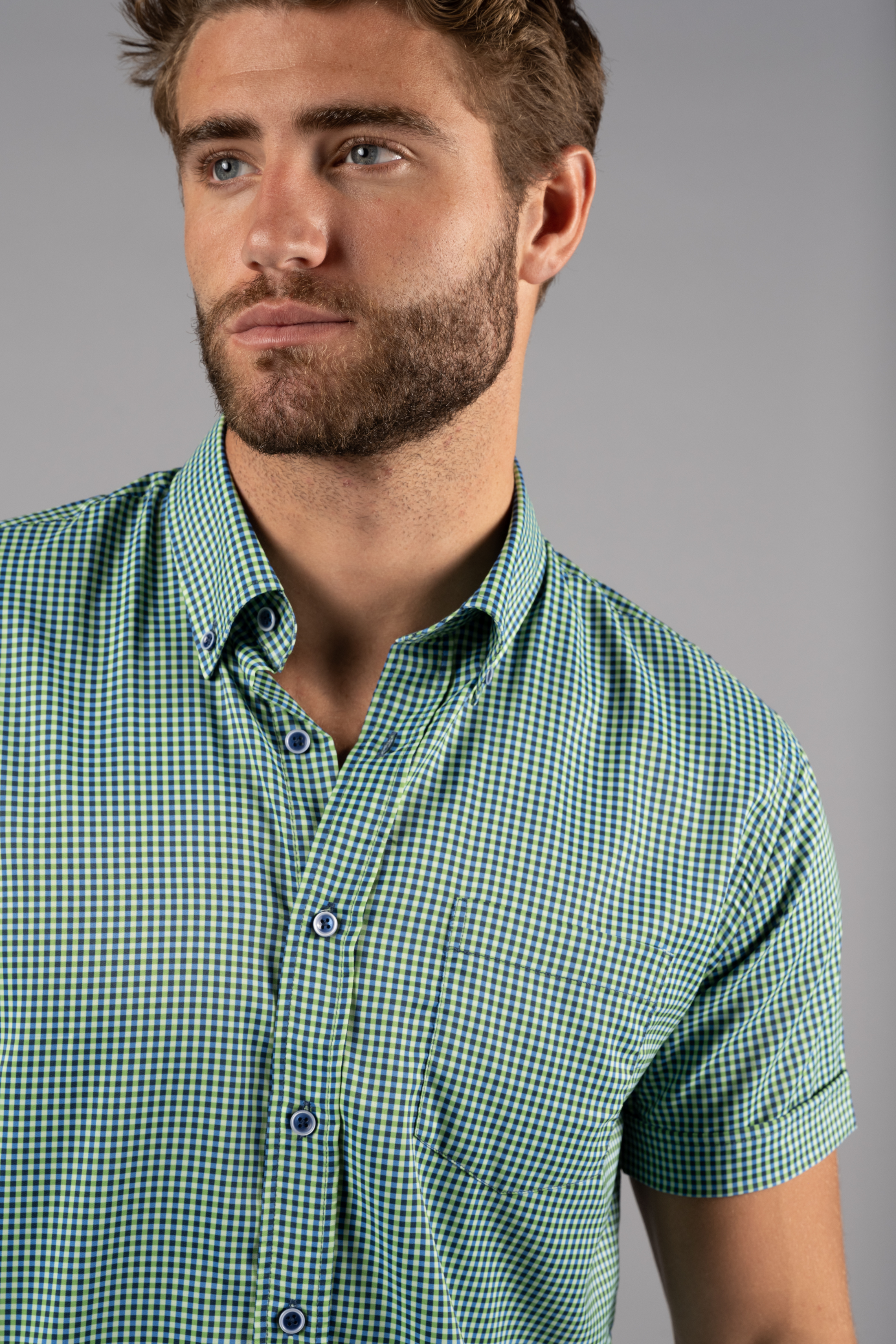 Green & Navy Check