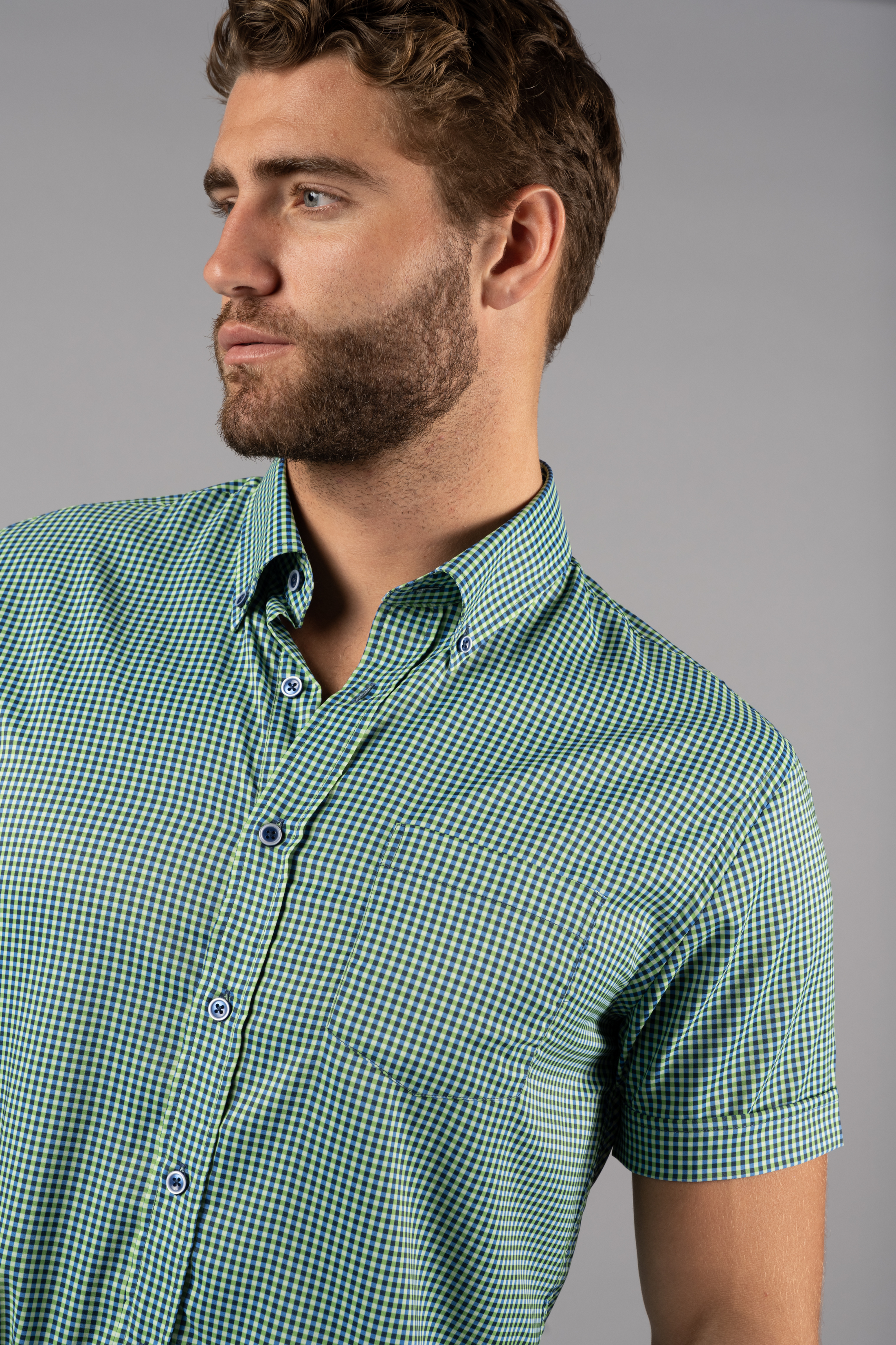 Green & Navy Check