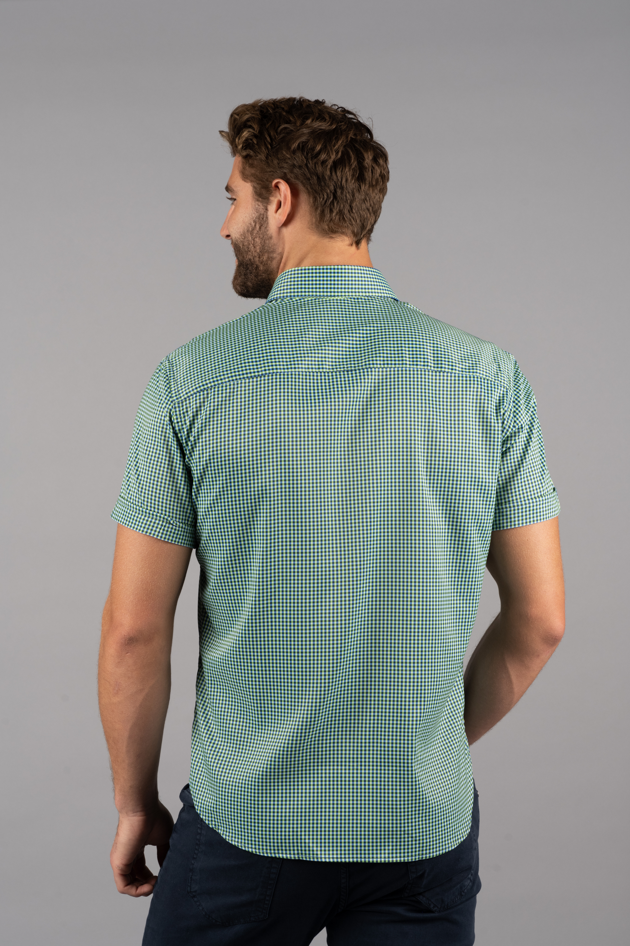Green & Navy Check