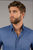 Load image into Gallery viewer, Multi Navy and Blue Plaid Shirt
