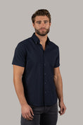 Load image into Gallery viewer, Navy Seersucker Stripe Shirt
