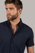 Load image into Gallery viewer, Navy Seersucker Stripe Shirt
