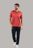 Load image into Gallery viewer, Red with Corks and Corkscrews Polo Shirt

