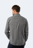 Load image into Gallery viewer, Black and White Stripes Plaid Shirt

