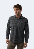 Load image into Gallery viewer, Steel Blue Plaid Shirt
