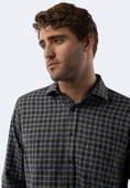 Load image into Gallery viewer, Steel Blue Plaid Shirt
