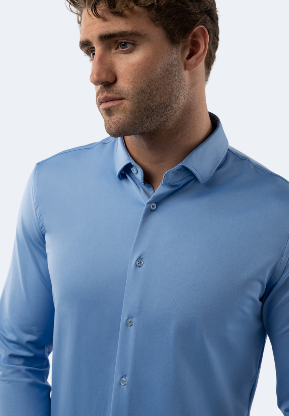 Baby Blue Solid Shirt