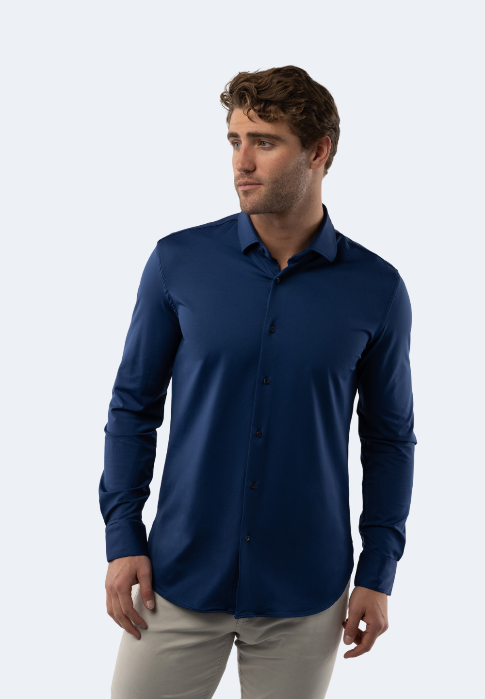 Royal Blue Solid Shirt