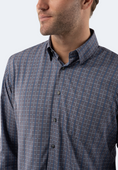 Load image into Gallery viewer, Grey with Blue and White Plaid Shirt
