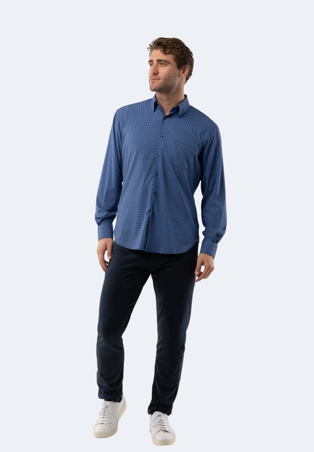 Yale Blue Plaid Shirt