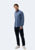 Load image into Gallery viewer, Blue, Black, and White Plaid Shirt
