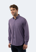 Load image into Gallery viewer, Blue Mini Check and Plaid Shirt
