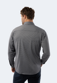 Load image into Gallery viewer, Navy and White Check Dobby Jacquard Shirt
