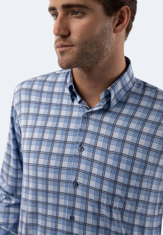 Multi Blue Plaid Shirt