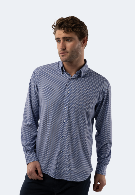 White and Blue Circle Shirt