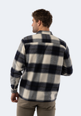Load image into Gallery viewer, White and Navy Plaid Flannel
